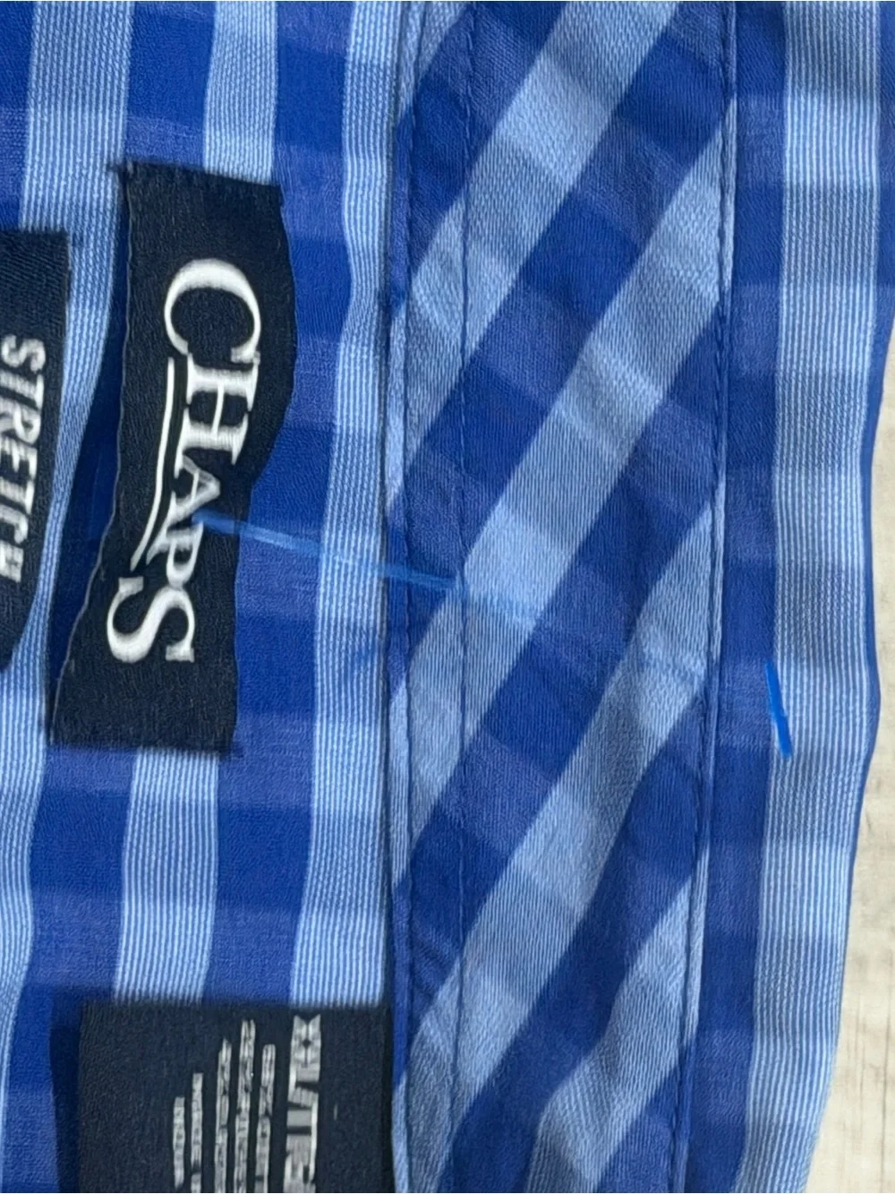 Chaps Blue Gingham Button-Down Shirt - Picture 2 of 3